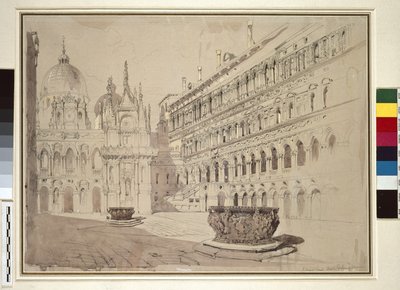 The Court of the Ducal Palace, Venice by John Ruskin